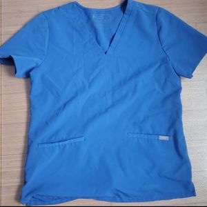 Figs Denim Blue Casma top